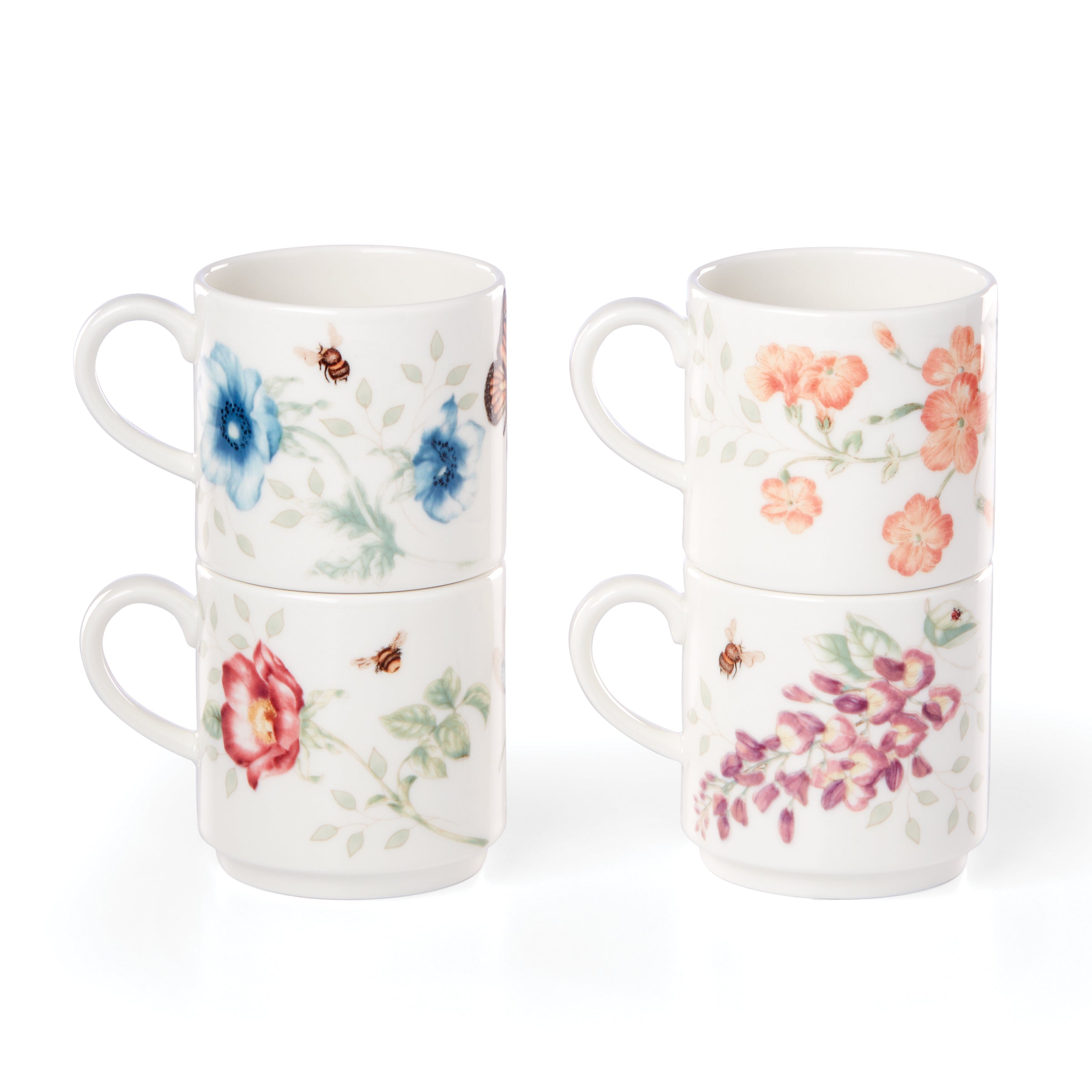 Lenox Fine Lenox Fine Butterfly Meadow Stacking Mugs - Set of 4 - Image 4