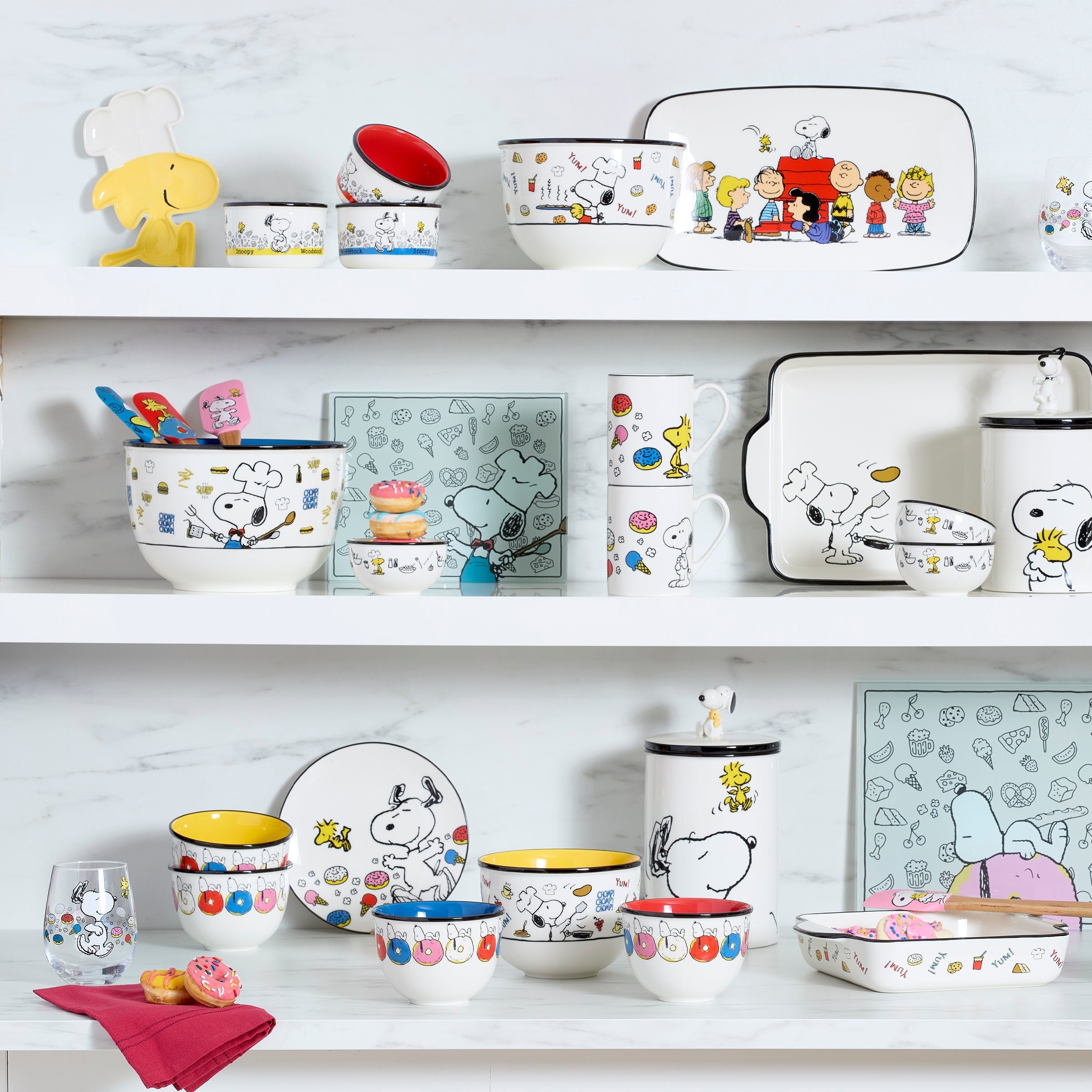 Lenox Fine Lenox Fine Chef Snoopy Snack Bowls, Set of 4 - Image 2
