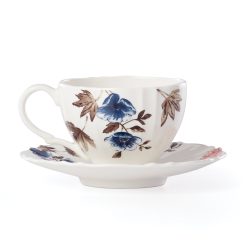 Alternative view of Lenox Fine Lenox Fine Sprig & Vine White Teacup & Saucer