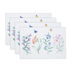 Lenox Fine Lenox Fine Butterfly Meadow Garden Placemats, Set of 4
