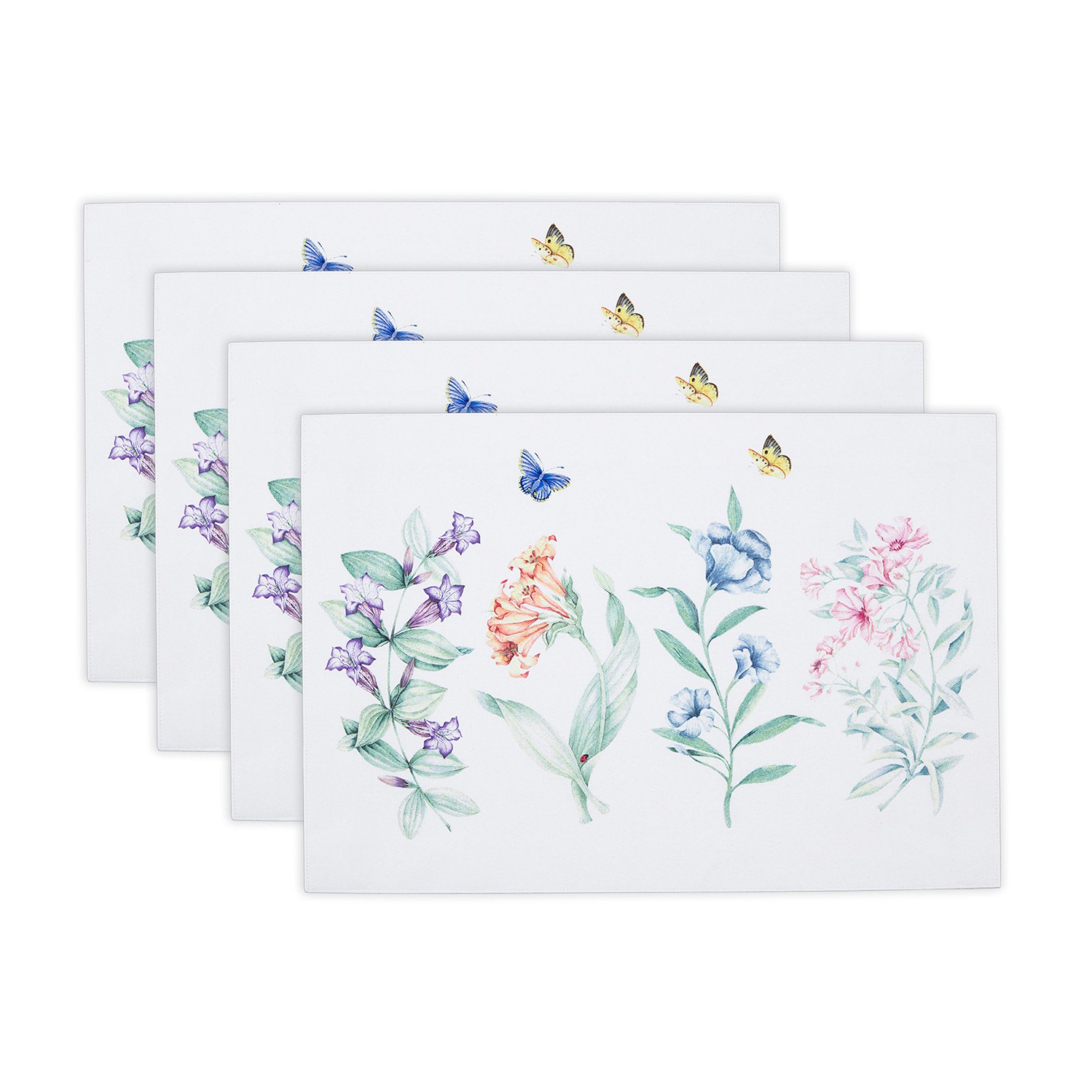 Lenox Fine Lenox Fine Butterfly Meadow Garden Placemats, Set of 4