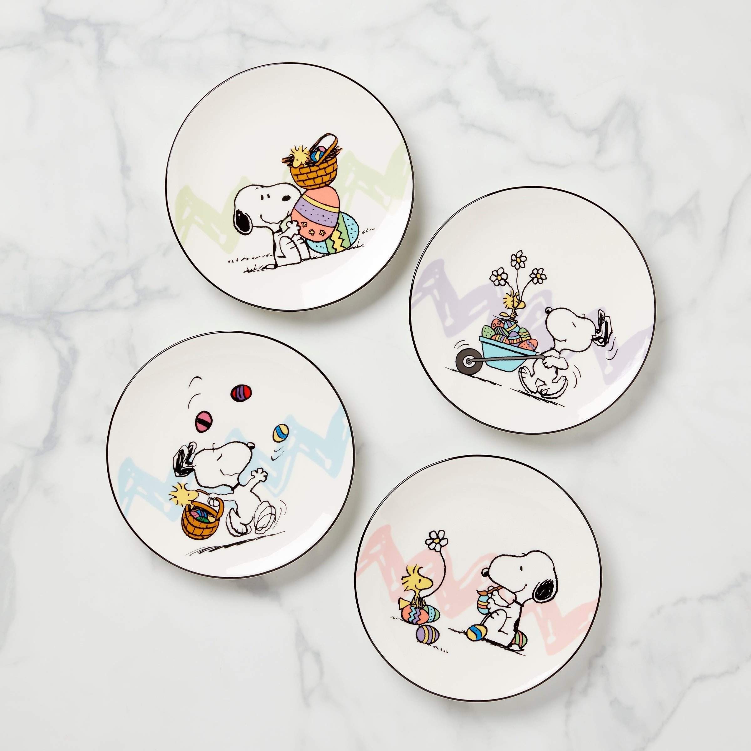 Lenox Fine Lenox Fine Snoopy Easter Accent Plates, Set of 4