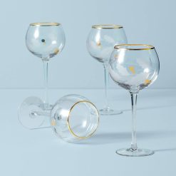Lenox Fine Lenox Fine Holiday Gold Balloon Glasses, Set of 4
