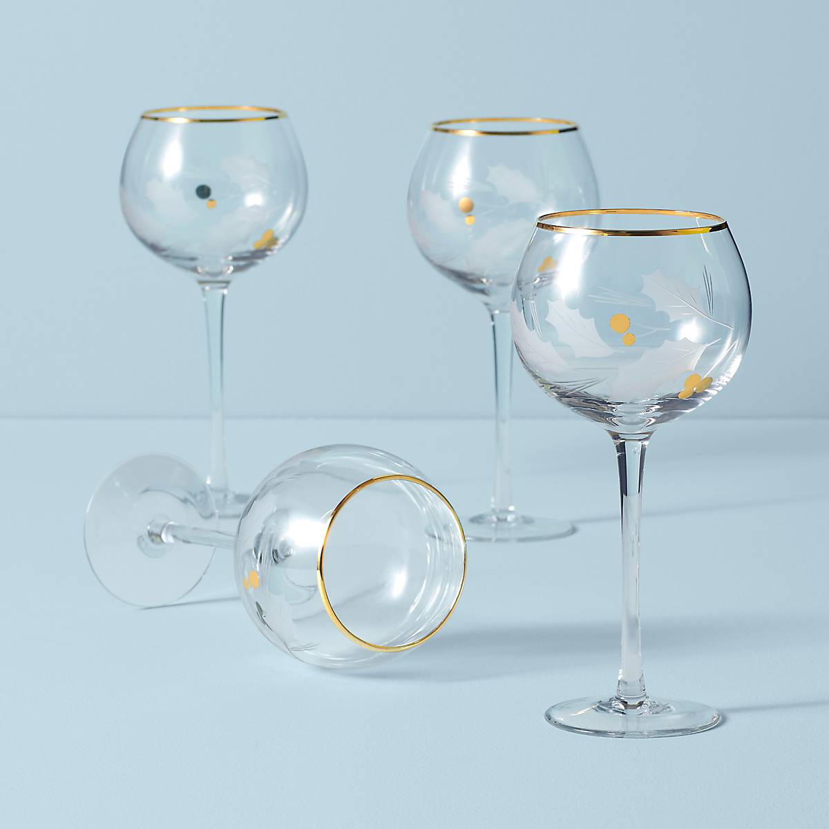 Lenox Fine Lenox Fine Holiday Gold Balloon Glasses, Set of 4