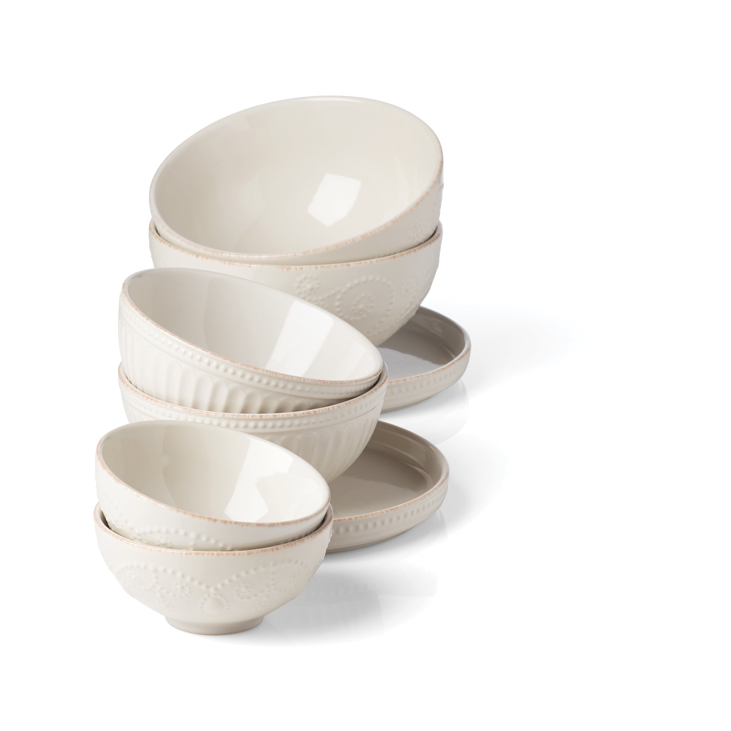 Lenox Fine Lenox Fine French Perle Luna 8-Piece Nesting Dinnerware Set - Image 4