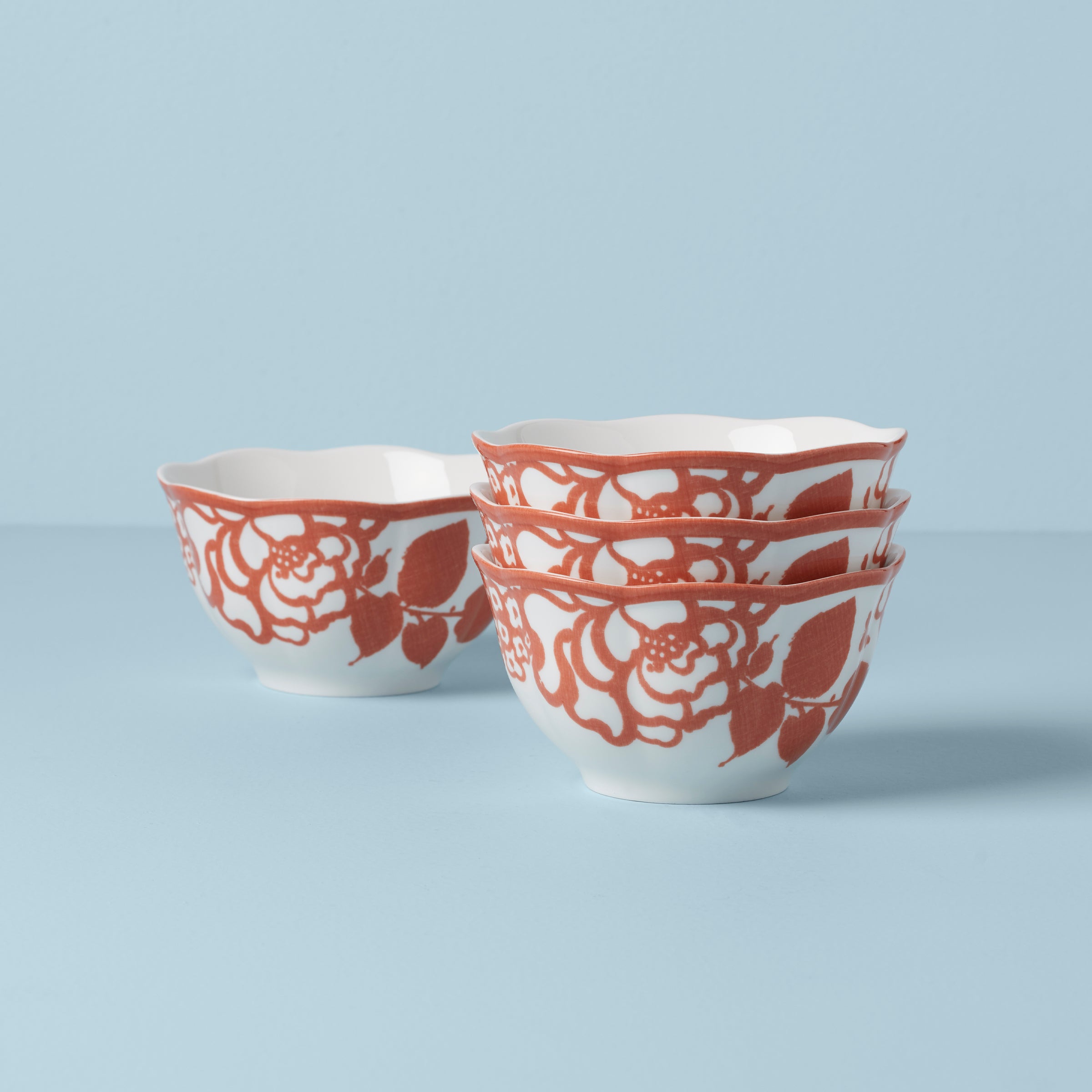 Lenox Fine Lenox Fine Butterfly Meadow Cottage Saffron Rice Bowls, Set of 4
