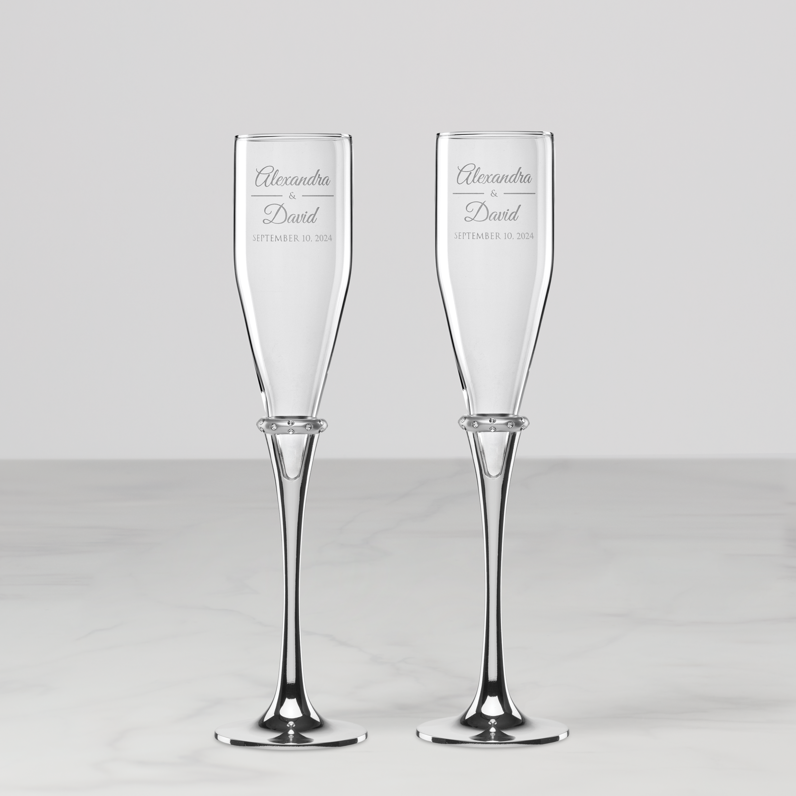 Lenox Fine Lenox Fine Personalized Devotion Toasting Flute, Set of 2