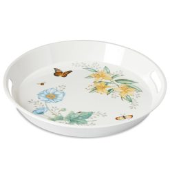 Alternative view of Lenox Fine Lenox Fine Butterfly Meadow Melamine Round Tray