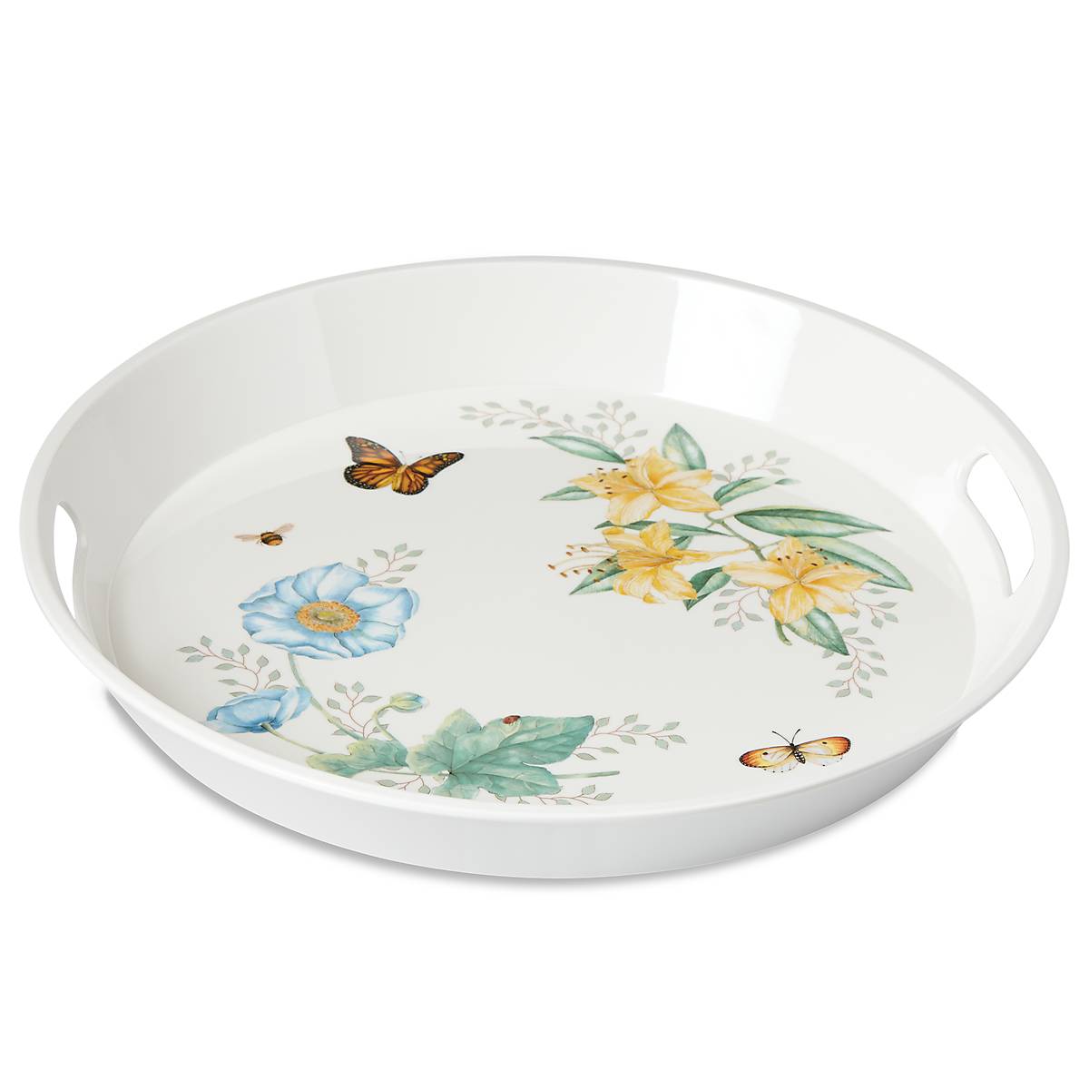 Lenox Fine Lenox Fine Butterfly Meadow Melamine Round Tray - Image 2