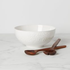 Lenox Fine Lenox Fine Blossom Lane Salad Bowl & Servers
