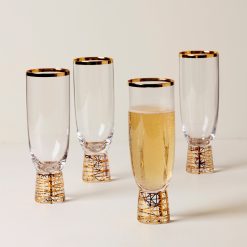 Alternative view of Lenox Fine Lenox Fine Tuscany Classics Gold Frost Flute Glasses, Set of 4