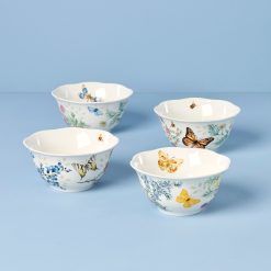 Lenox Fine Lenox Fine Butterfly Meadow Herbs Rice Bowls, Set of 4