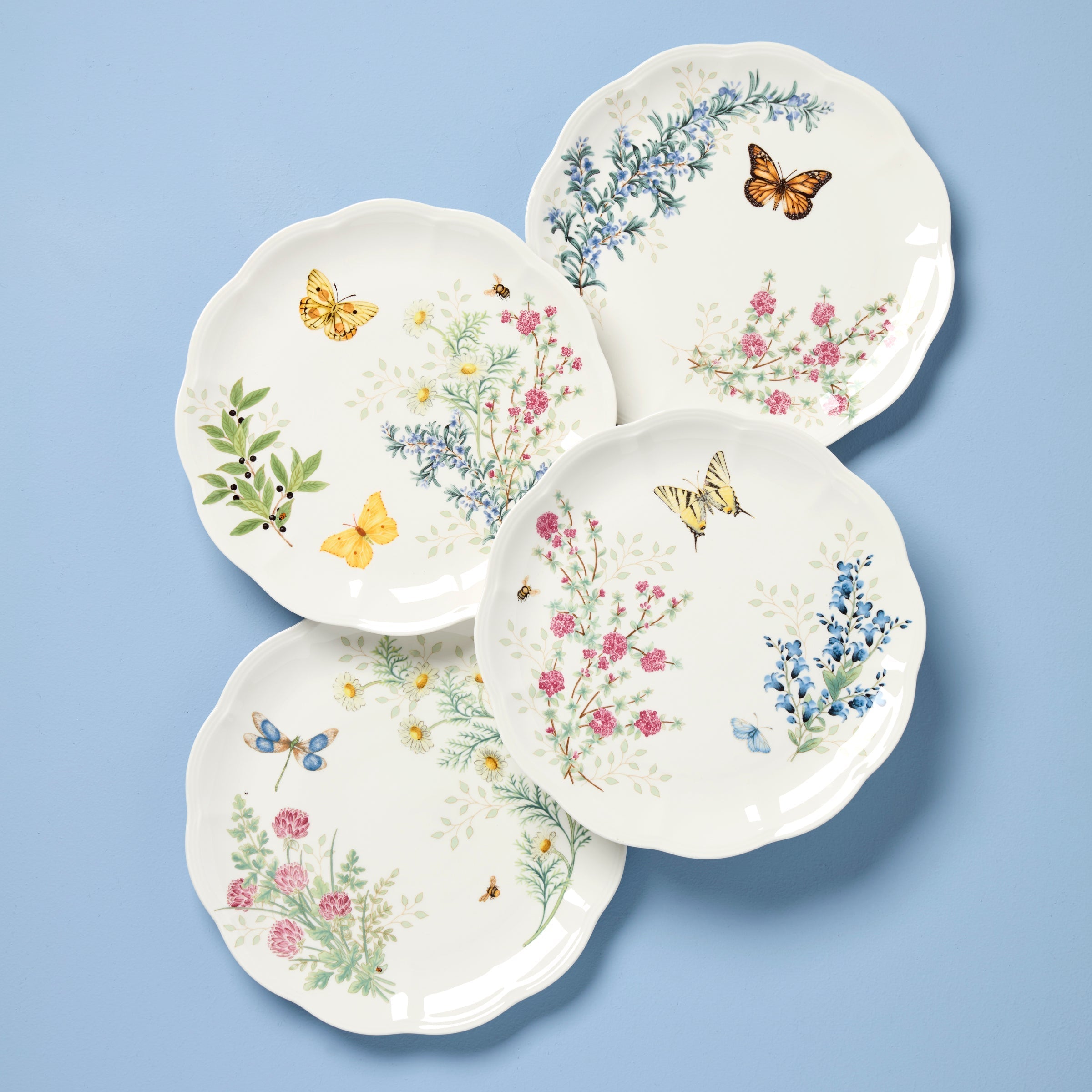 Lenox Fine Lenox Fine Butterfly Meadow Herbs Dinner Plates, Set of 4