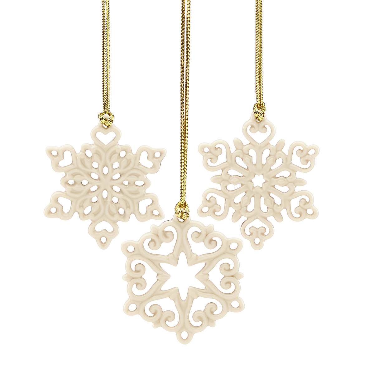 Lenox Fine Lenox Fine Mini Snowflake 3-Piece Ornament Set - Image 4