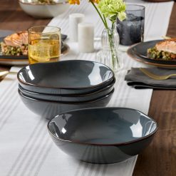 Alternative view of Lenox Fine Lenox Fine Organic Shades Gray Pasta Bowls, Set of 4