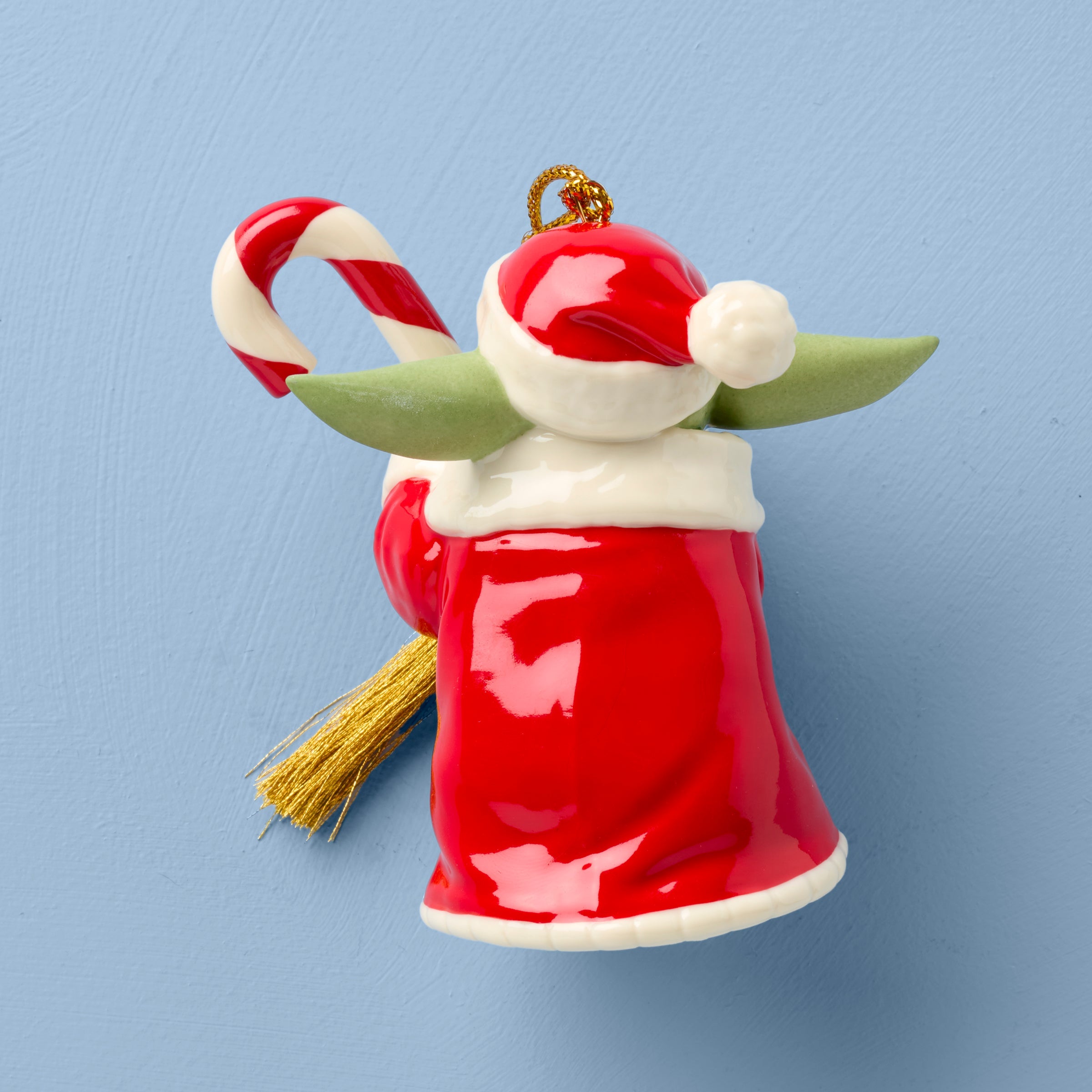 Lenox Fine Lenox Fine Grogu with Candy Cane Ornament - Image 2