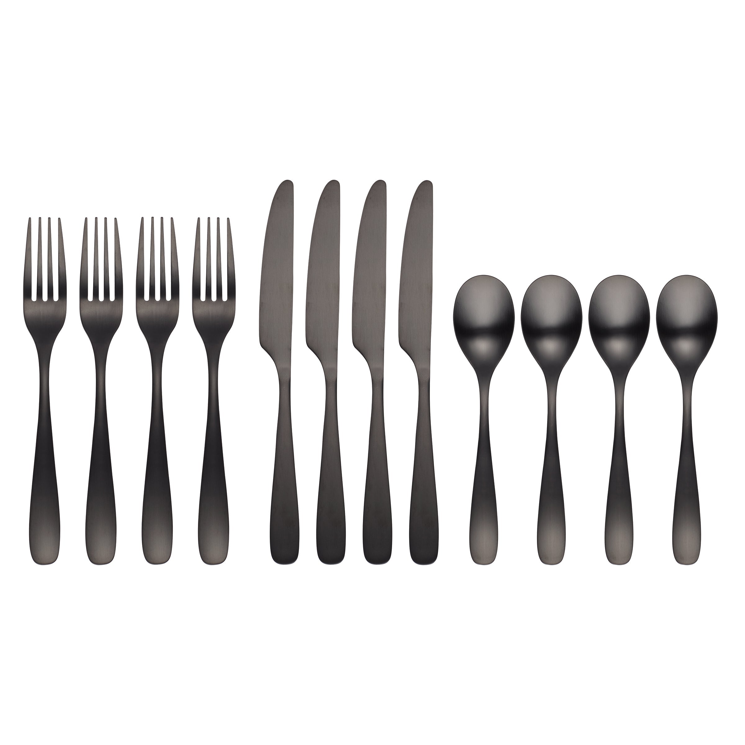Lenox Fine Lenox Fine Eliana Black Satin 12-Piece Flatware Set - Image 2