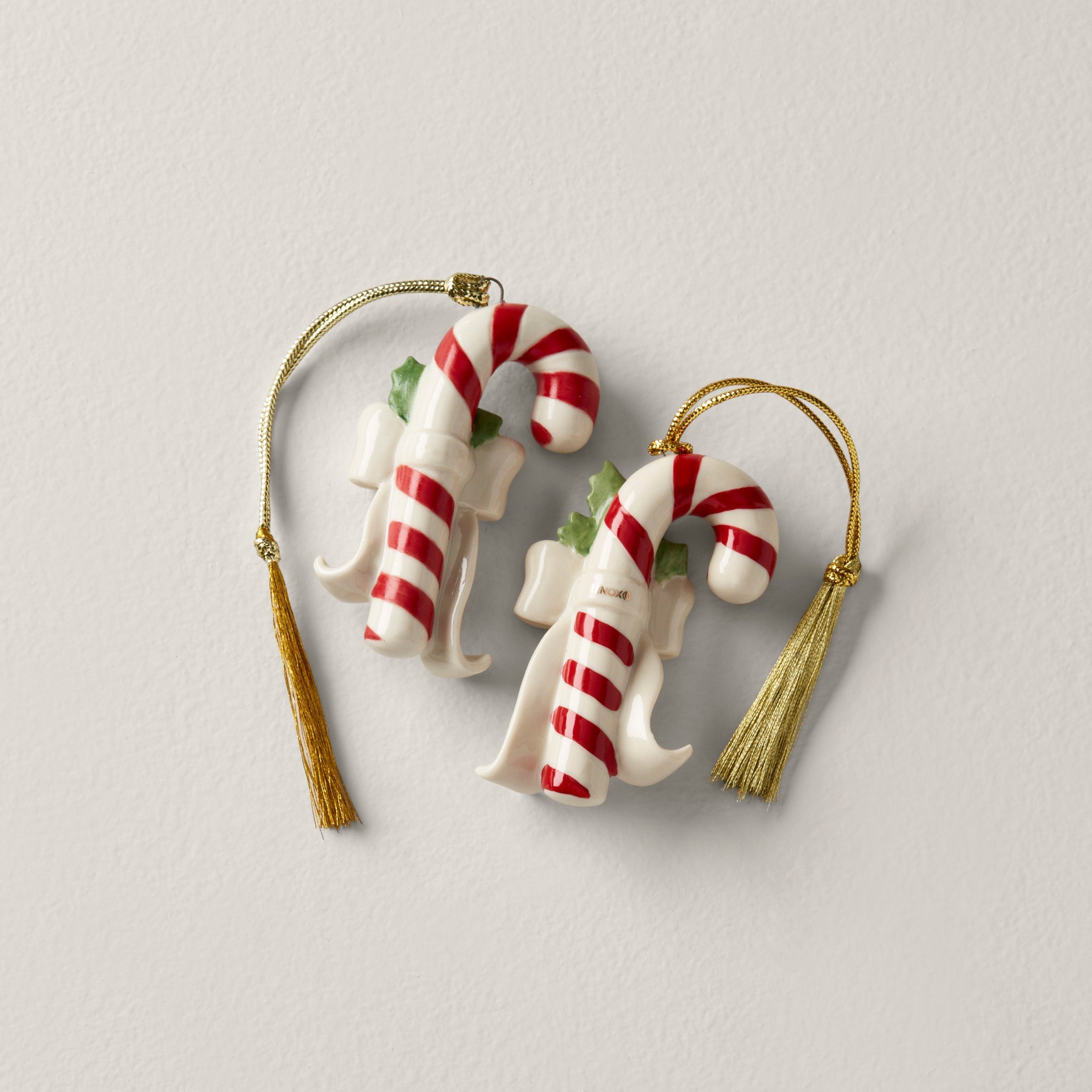 Lenox Fine Lenox Fine Personalized Candycane 2-Piece Ornament Set - Image 2
