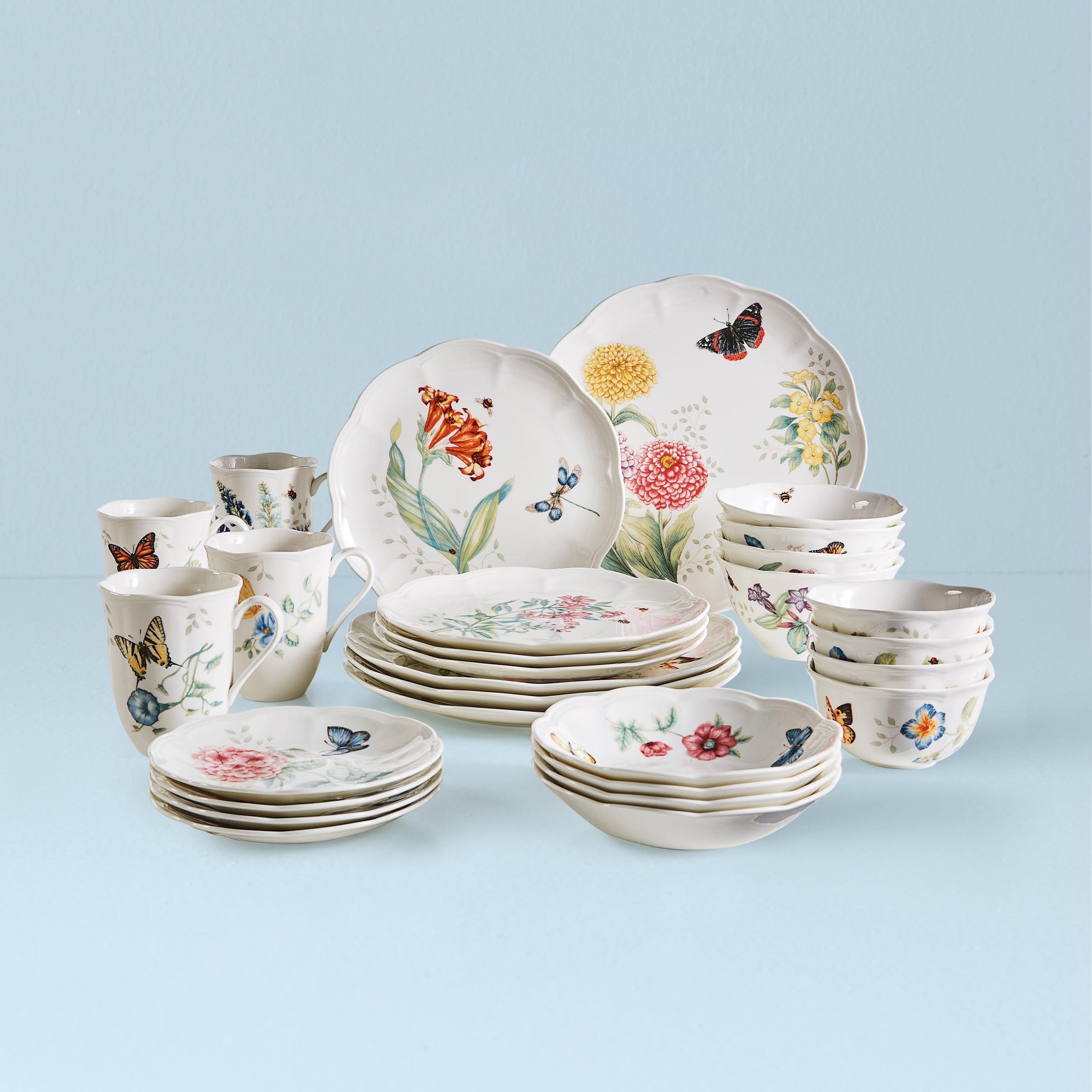 Lenox Fine Lenox Fine Butterfly Meadow 28-Piece Dinnerware Set