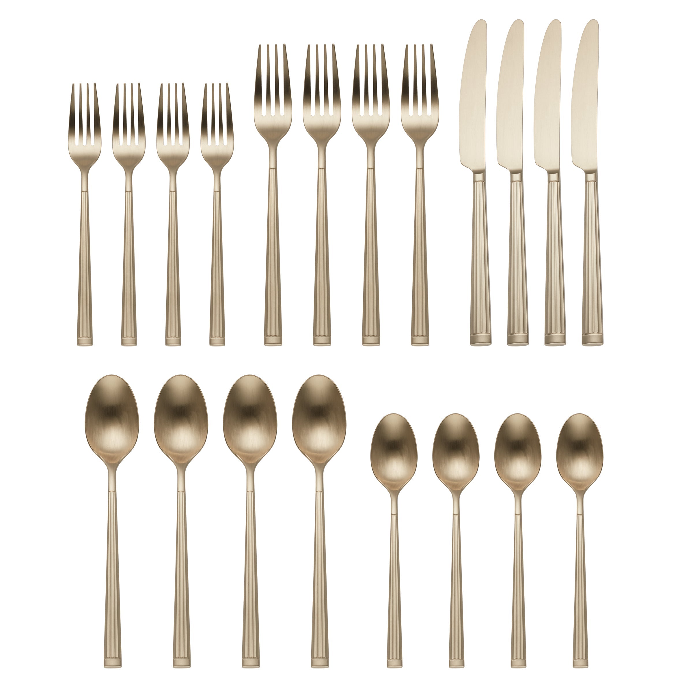 Lenox Fine Lenox Fine Robyn Champagne Mist Satin 20-Piece Flatware Set - Image 3