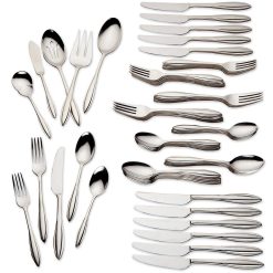 Alternative view of Lenox Fine Lenox Fine Sculpt 65-Piece Flatware Set