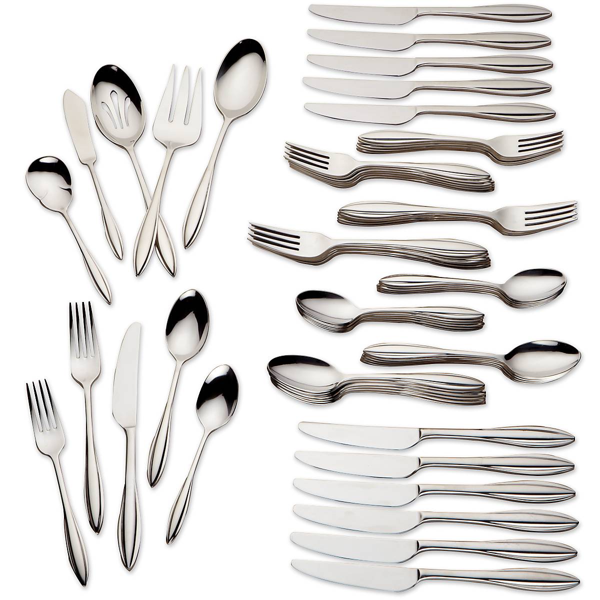 Lenox Fine Lenox Fine Sculpt 65-Piece Flatware Set - Image 2