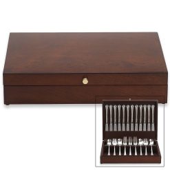 Lenox Fine Lenox Fine Eureka Mahogany Brown Flatware Chest