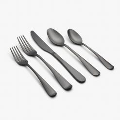 Lenox Fine Lenox Fine Rhiannon Black Satin 45-Piece Flatware Set