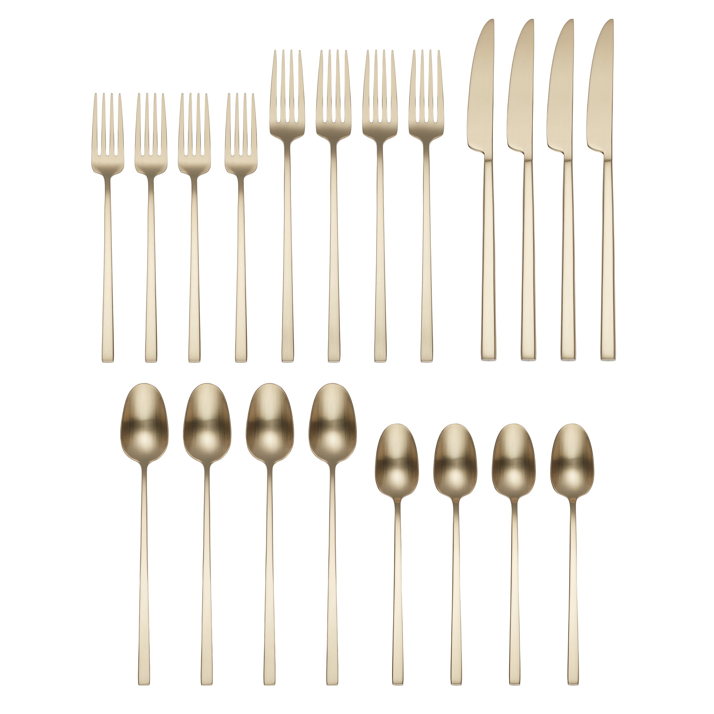Lenox Fine Lenox Fine Damaris Champagne Satin 20-Piece Flatware Set - Image 2