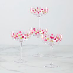 Lenox Fine Lenox Fine It's Raining Confetti Coupe Glasses, Set of 4