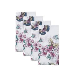 Lenox Fine Lenox Fine Butterfly Meadow Floral Dinner Napkins, Set of 4