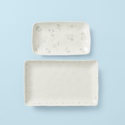 Alternative view of Lenox Fine Lenox Fine Oyster Bay 2-Piece Nesting Serving Platters