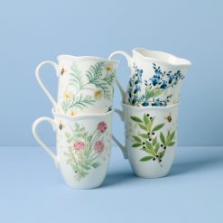 Alternative view of Lenox Fine Lenox Fine Butterfly Meadow Herbs Mugs, Set of 4