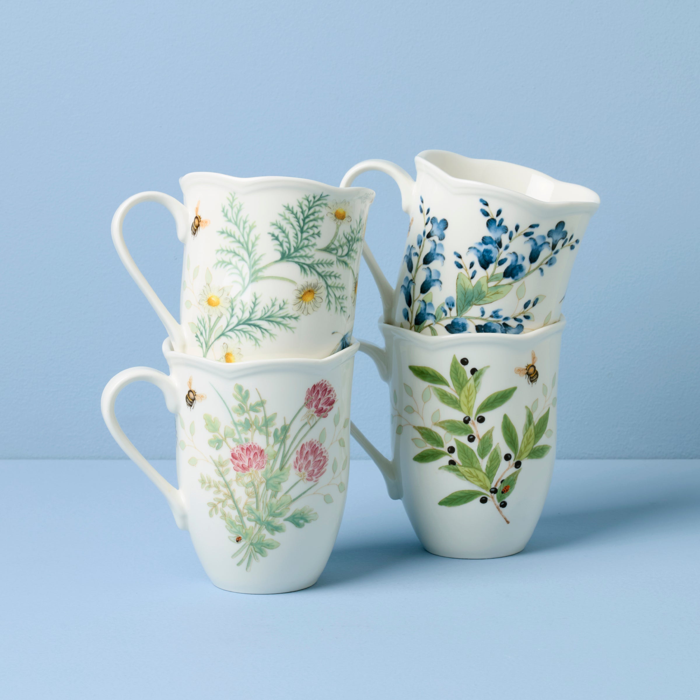 Lenox Fine Lenox Fine Butterfly Meadow Herbs Mugs, Set of 4 - Image 2