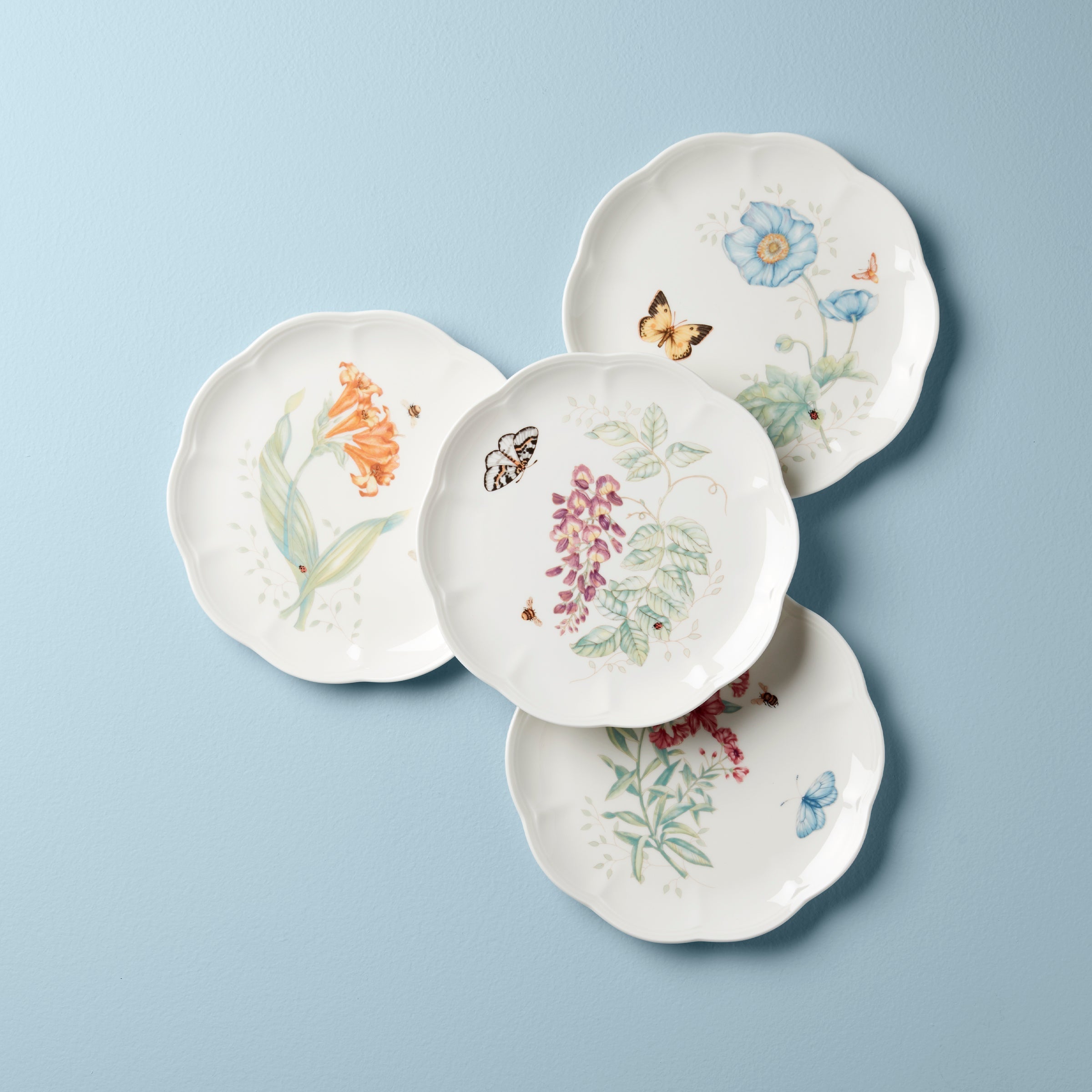 Lenox Fine Lenox Fine Butterfly Meadow Accent Plates, Set of 4