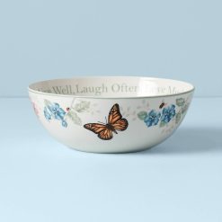 Alternative view of Lenox Fine Lenox Fine Butterfly Meadow Large Sentiment Serving Bowl