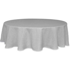 Lenox Fine Lenox Fine French Perle Solid Dove Grey 70x70 Round Tablecloth
