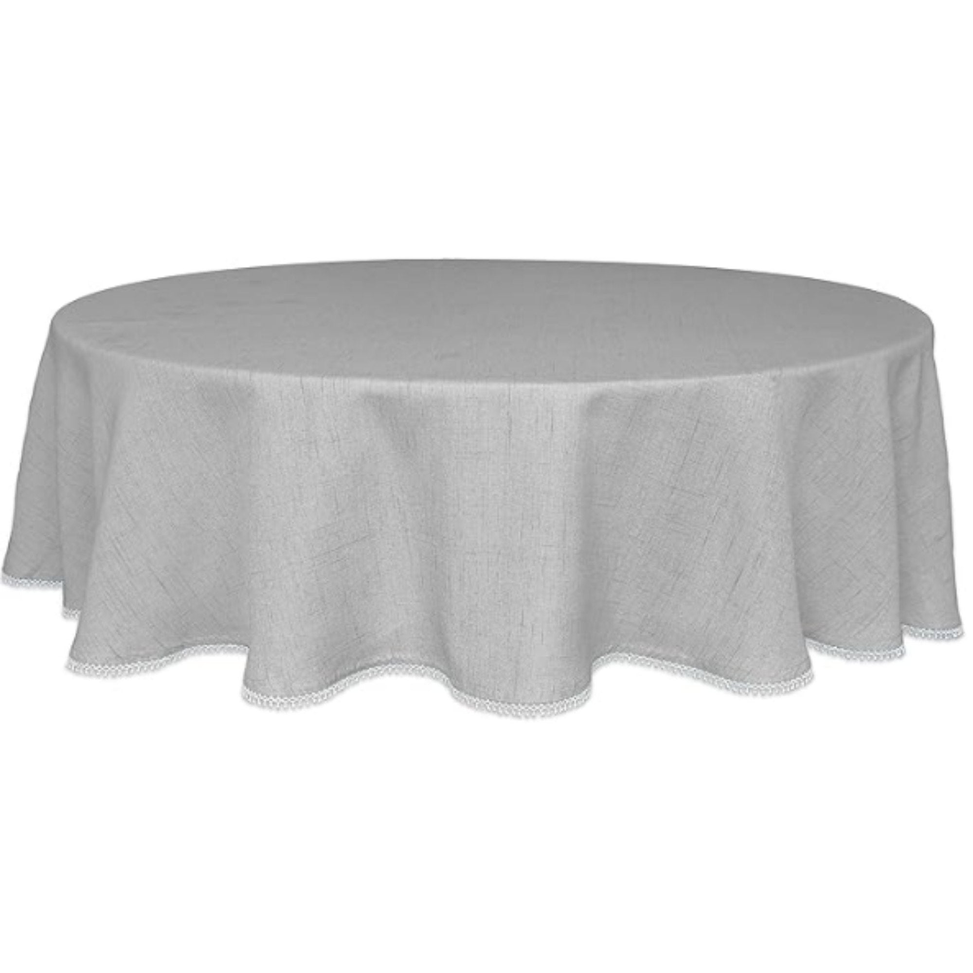 Lenox Fine Lenox Fine French Perle Solid Dove Grey 70x70 Round Tablecloth