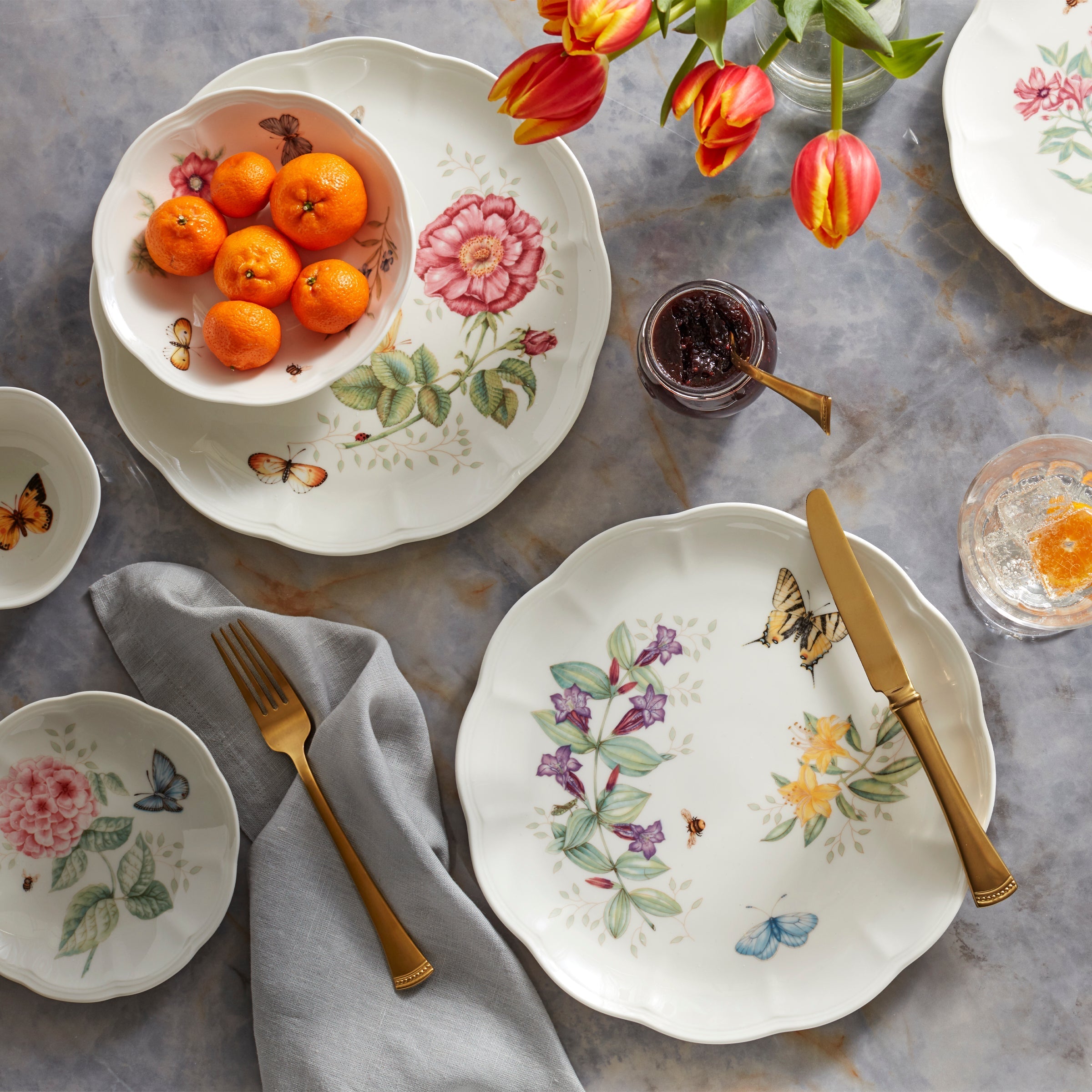 Lenox Fine Lenox Fine Butterfly Meadow 28-Piece Dinnerware Set - Image 3