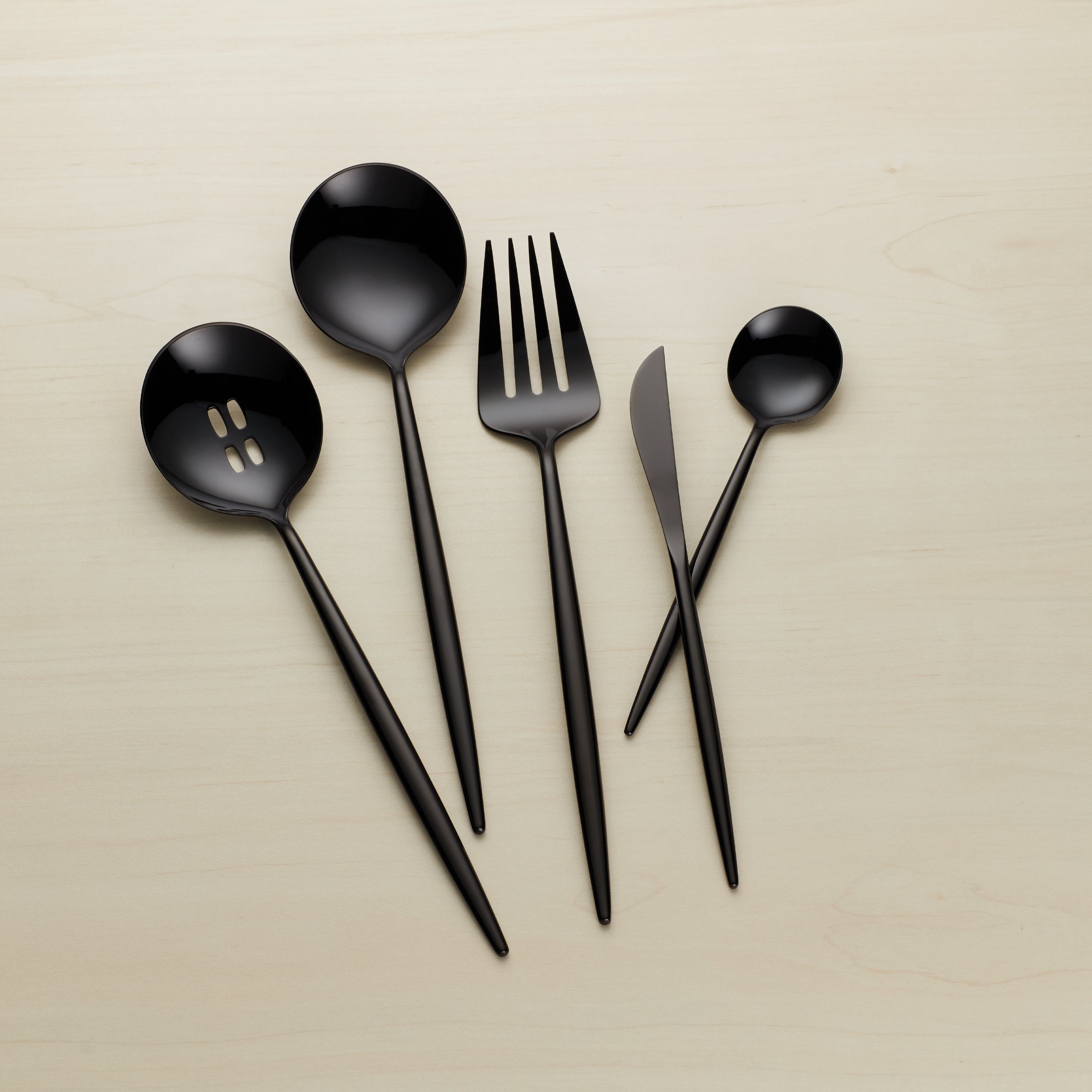 Lenox Fine Lenox Fine Zephyr Black Mirror 45-Piece Flatware Set - Image 7