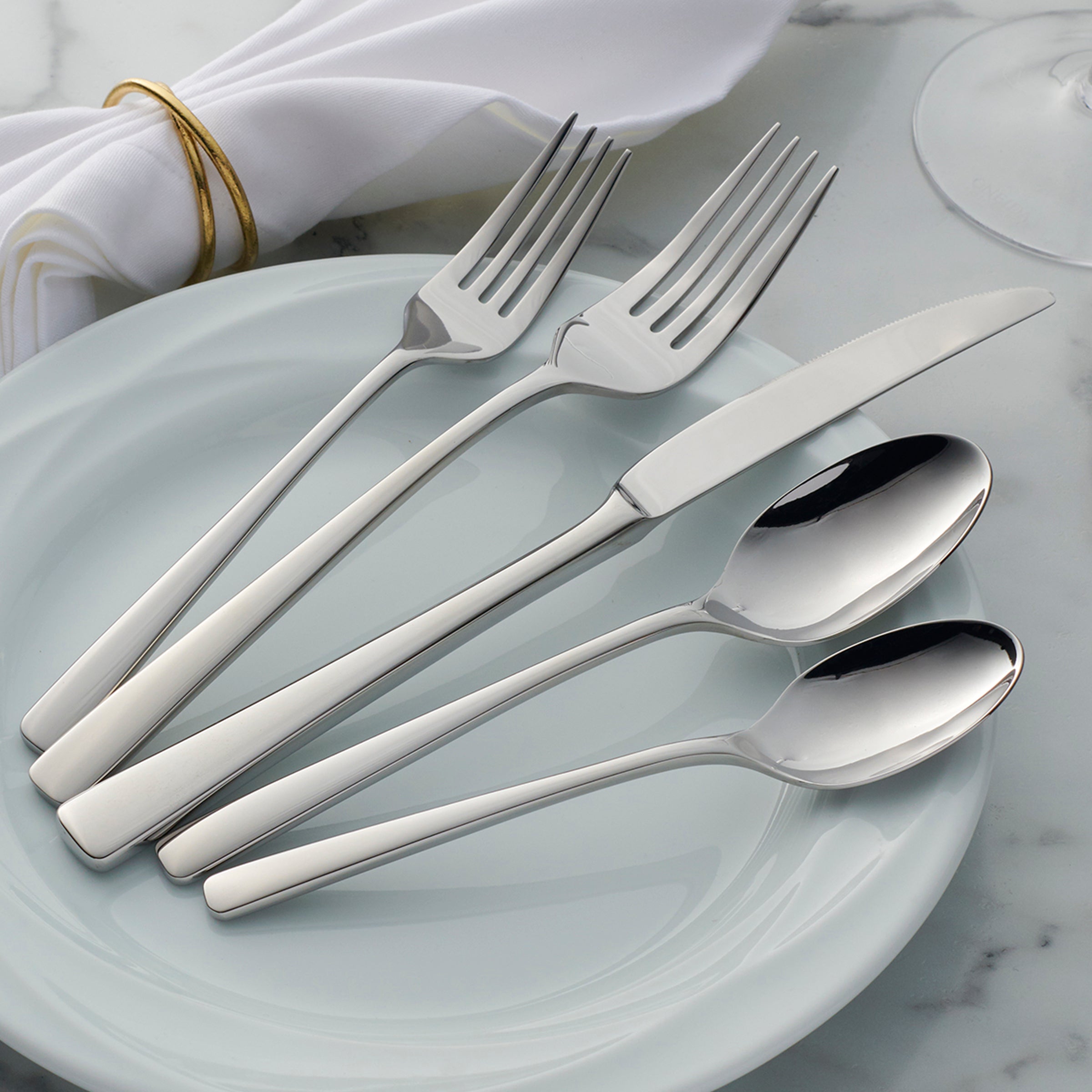 Lenox Fine Lenox Fine Doublet 20-Piece Flatware Set - Image 3