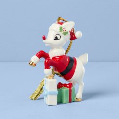 Lenox Fine Lenox Fine Rudolph in a Santa Suit Ornament