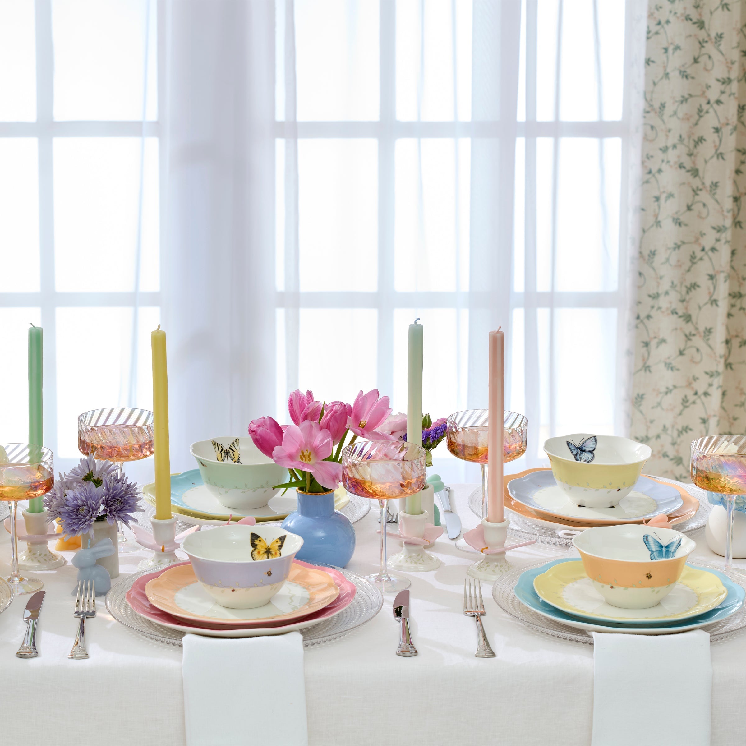 Lenox Fine Lenox Fine Butterfly Meadow Candlestick Holders, Set of 2 - Image 3