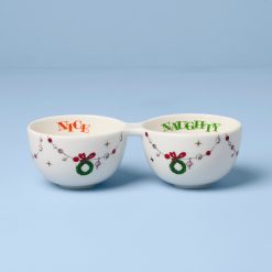 Lenox Fine Lenox Fine Merry Grinchmas Naughty or Nice Double Dip Bowl
