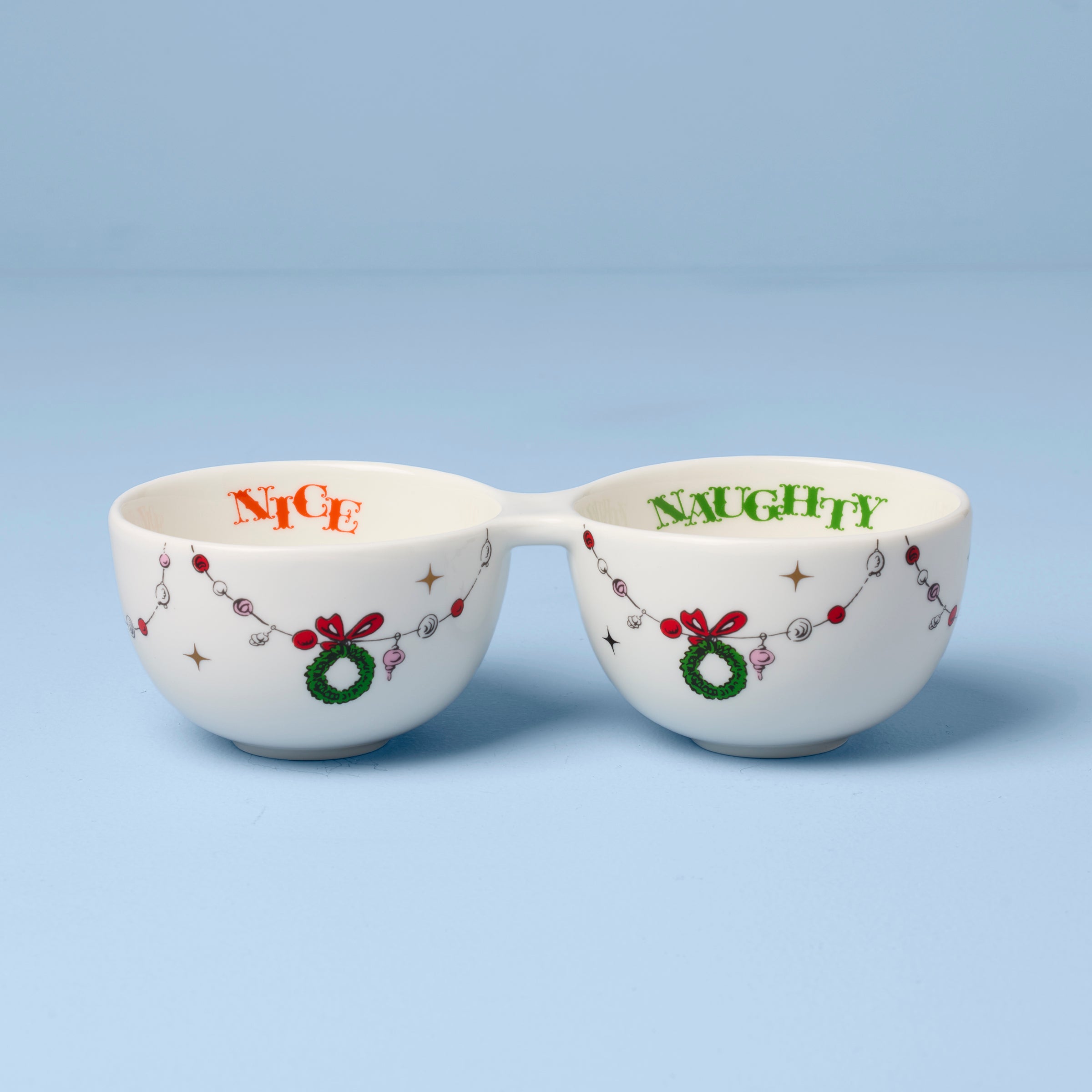 Lenox Fine Lenox Fine Merry Grinchmas Naughty or Nice Double Dip Bowl