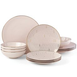 Lenox Fine Lenox Fine Trianna Blush 12-Piece Dinnerware Set