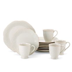 Lenox Fine Lenox Fine French Perle White 12-Piece Dinnerware Set