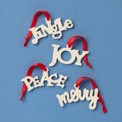 Lenox Fine Lenox Fine Sentiment Charm Ornaments, Set of 4