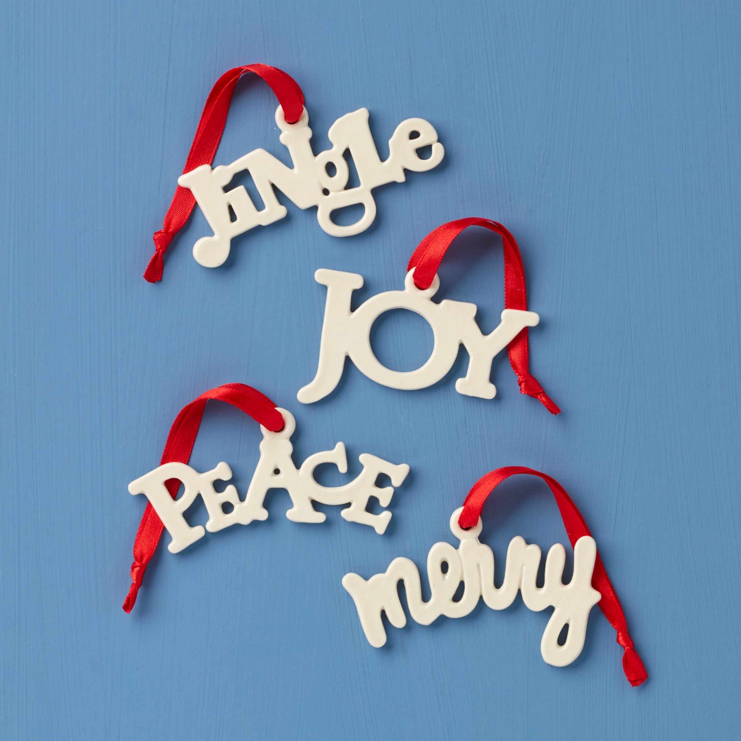 Lenox Fine Lenox Fine Sentiment Charm Ornaments, Set of 4