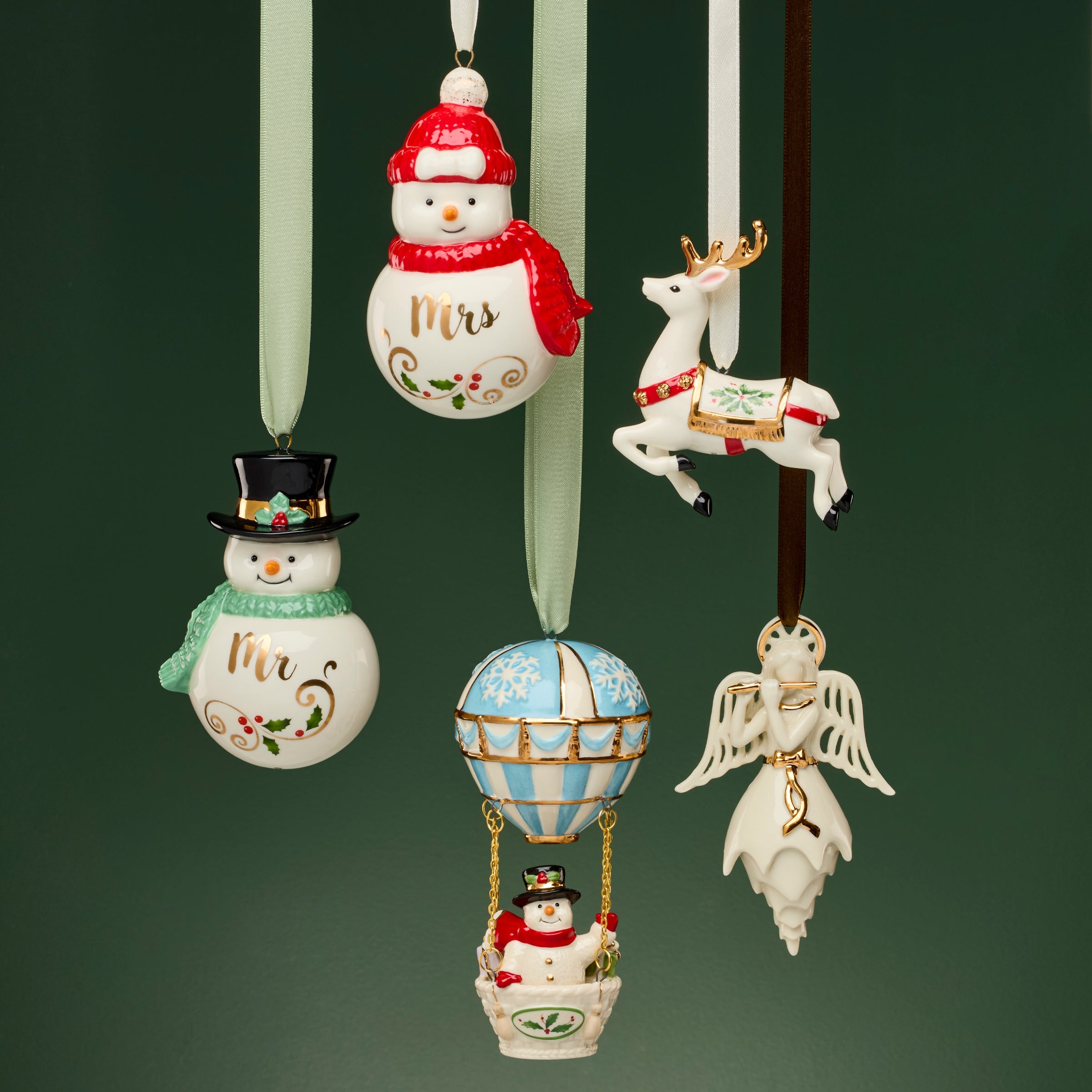 Lenox Fine Lenox Fine Mr & Mrs Snowman Ornaments - Image 3